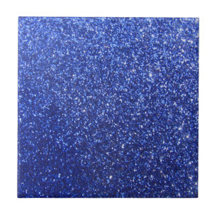 Carreau Image en faux parties scintillant bleu foncé