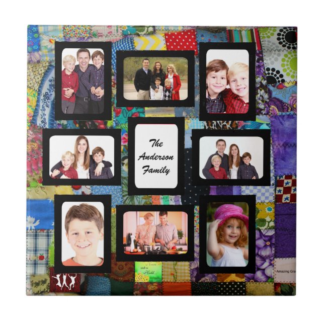 CARREAU IMAGES DE CADRE DE PHOTOS QUILT AJOUTER (Devant)