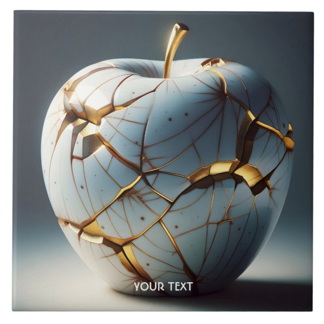 Carreau Imaginaire Cute Kintsugi Porcelain Pomme (Devant)