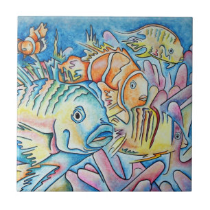 Carreau Imaginaire de poissons