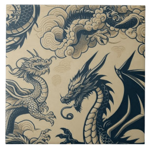 Carreau Imaginaire Dragons antiques