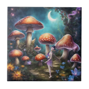 Carreau Imaginaire Dream World Fairy and Mushrooms