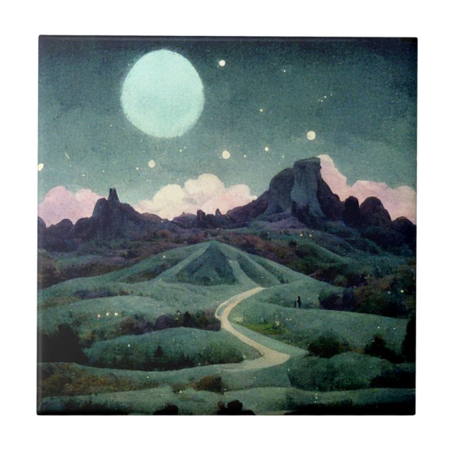 Carreau Imaginaire du paysage lunaire (Devant)
