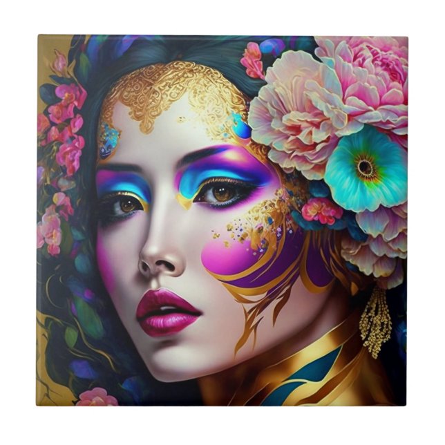 Carreau Imaginaire Glam Femme Pop Art (Devant)