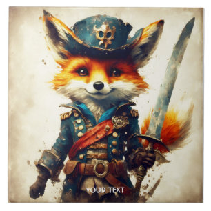 Carreau Imaginaire Joli Vivid Fox Pirate Cartoon