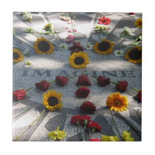 Carreau IMAGINE mosaïque, champs de fraises, NY -