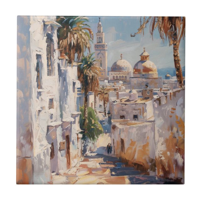 Carreau Impressinist picture of Tunis (Devant)