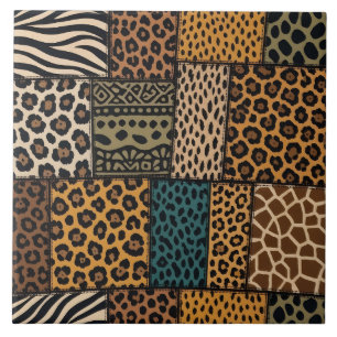 Carreau Impression animale patchwork