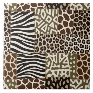 Carreau Impression animale patchwork