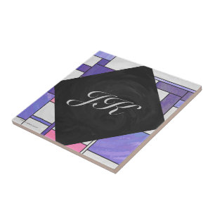 Carreau Impression blanc rose rose clair