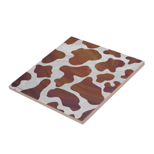 Carreau Impression Brown et blanche de vache (Côté)