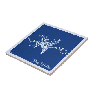 Carreau Impression Cyanotype de Baies