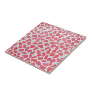 Carreau Impression dalmate rose et blanc