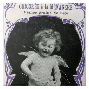 Carreau Impression d'ange chérubin triste