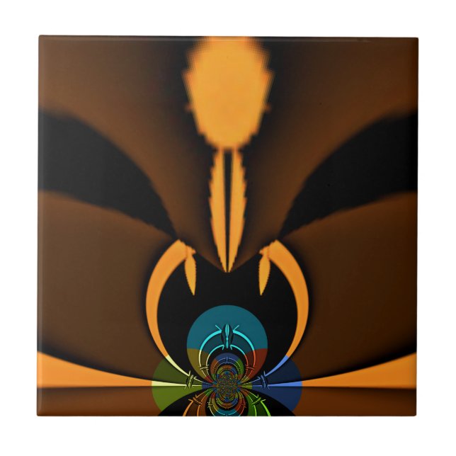 Carreau Impression de contraste de couleur Abstraite (Devant)