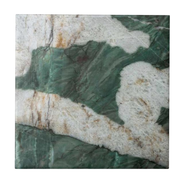 Carreau Impression en pierre cristalline quartzite verte (Devant)