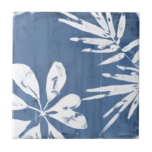 Carreau Impressions tropicales Indigo - Verdure tropicale (Devant)