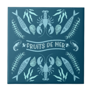 Carreau Imprimantes Art Décor Fruits De Mer