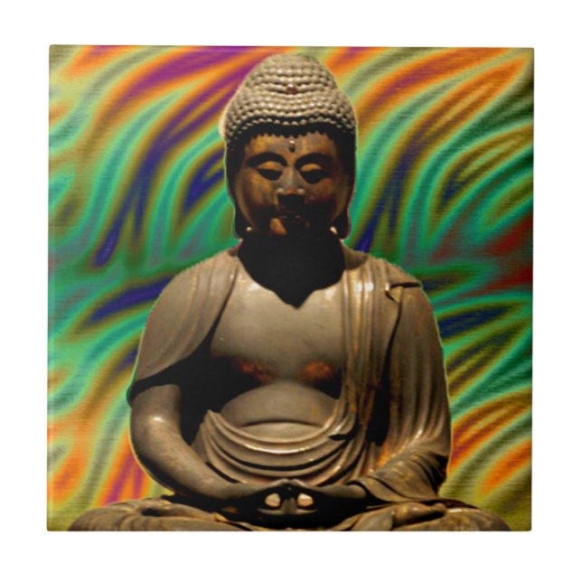 Carreau Imprimantes de Bouddha Méditées paisibles (Devant)