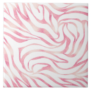 Carreau Imprimé animal élégant rose gold pailleté zèbre bl