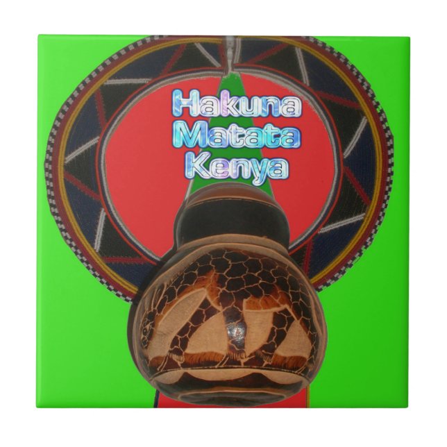 Carreau Imprimer Hakuna Matata Kenya Art (Devant)