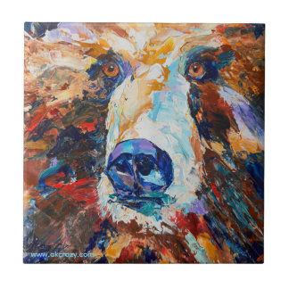 Carreau "In the Bear's Gaze" Ceramic Tile