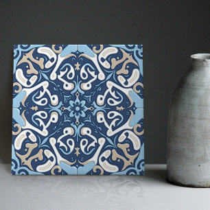 Carreau Indigo Azulejo Bleu Portugais Lisbonne C décoratif