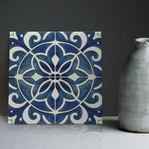 Carreau Indigo Azulejo Bleu Portugais Lisbonne C décoratif