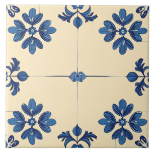 Carreau Indigo Azulejo Bleu Portugais Lisbonne Décoratif