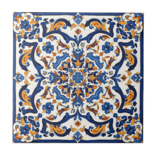 Carreau Indigo Azulejo Blue Portuguese Lisbon Talavera 