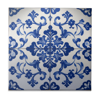Carreau Indigo Azulejo Blue Portuguese Lisbon Talavera 