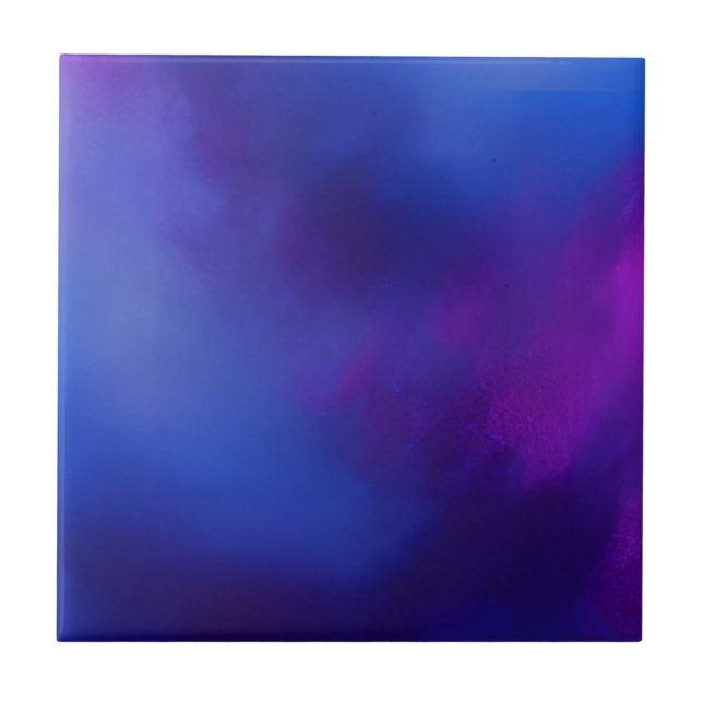 Carreau Indigo marine violet art abstrait céramique carrea (Devant)