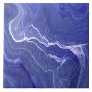 Carreau Indigo Violet Agate Marbre Abstraction