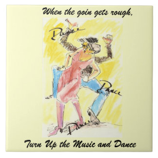 Carreau Indiquez la musique et la danse, tuile