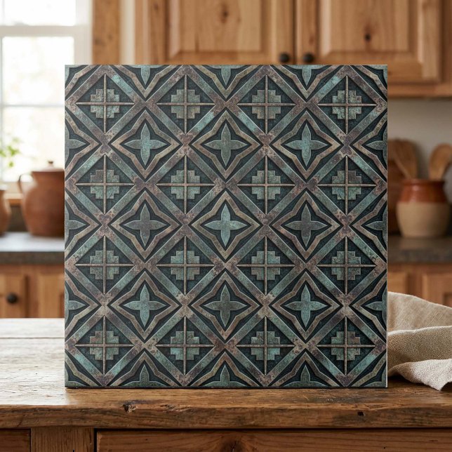 Carreau Industrial Patina Geometric #4 ID1227 (Créateur téléchargé)