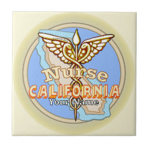 Carreau Infirmière de Californie Caducée 