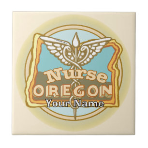 Carreau Infirmière de l'Oregon Caduceus