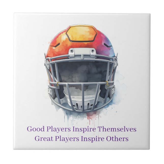 Carreau Inspirational Motivational Football Helmet  (Devant)