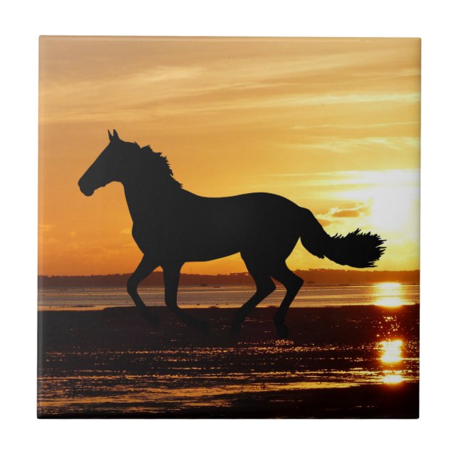 Carreau Inspirations naturelles Cheval Silhouetté au couch (Devant)