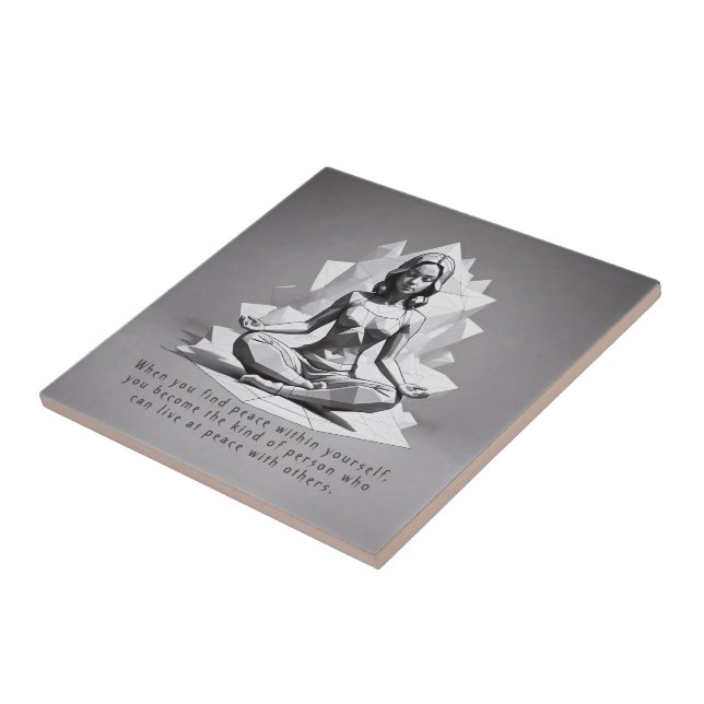 Carreau Instructeur de méditation Yoga Reiki Master Lotus  (Côté)