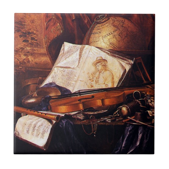 Carreau Instruments de musique Tuile de peinture (Devant)