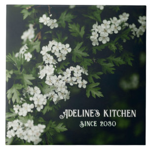 Carreau Intérieur de cottage vert foncé / Fleur personnali