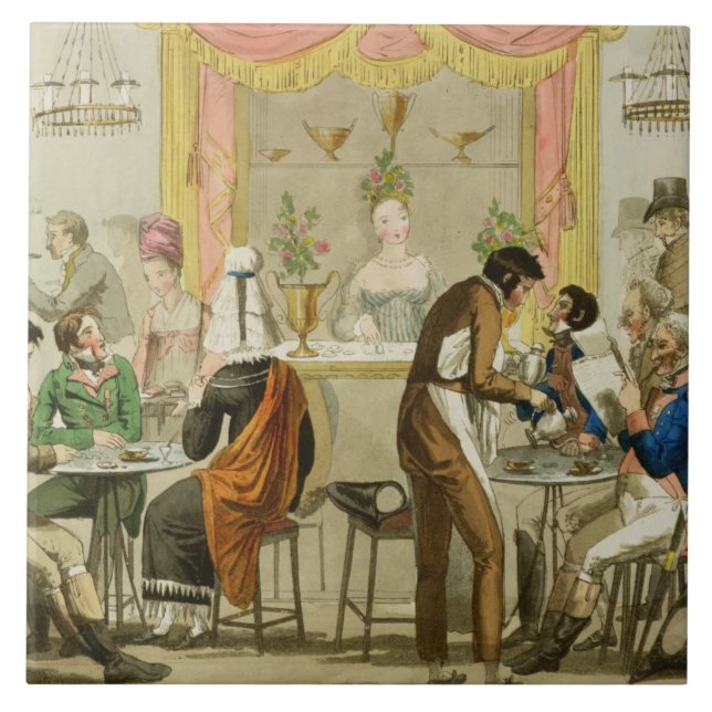 Carreau Intérieur d'un café, pub. pour William Pearm (Devant)