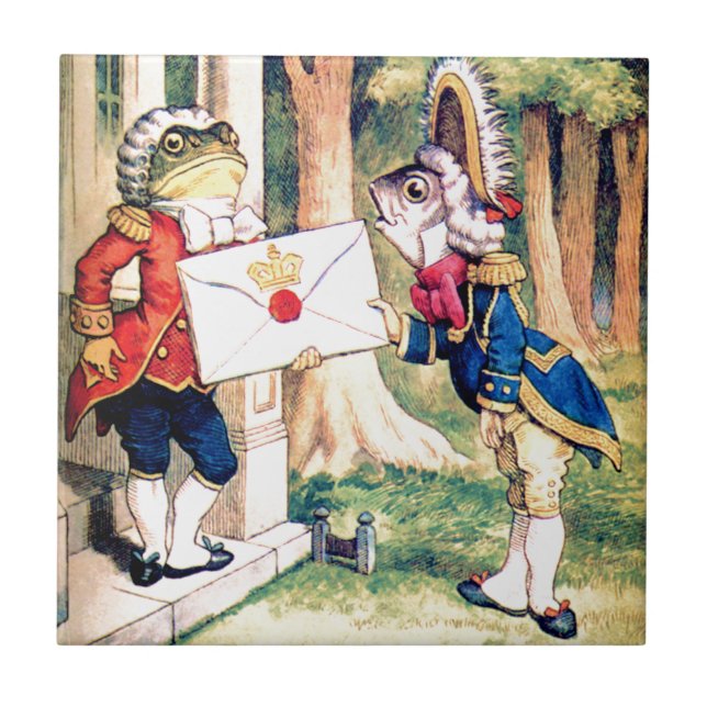 Carreau Invitation de la reine des coeurs au pays des (Devant)