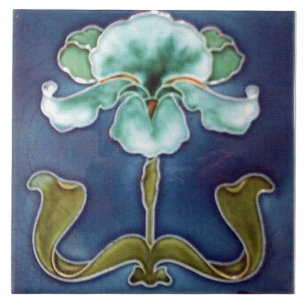 Carreau Iris Bleu à Fleur Éternelle