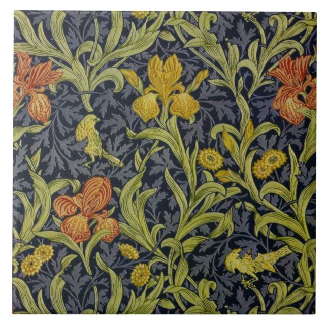 Carreau Iris Motif (par William Morris) (Devant)