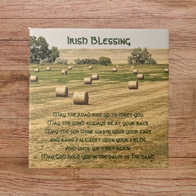 Carreau Irish Blessing Hay Bales in a Field (In Situ)