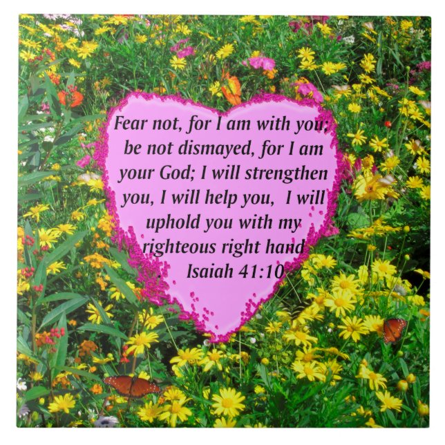 CARREAU ISAIAH 41:10 PHOTO FLEUR SAUVAGE (Devant)