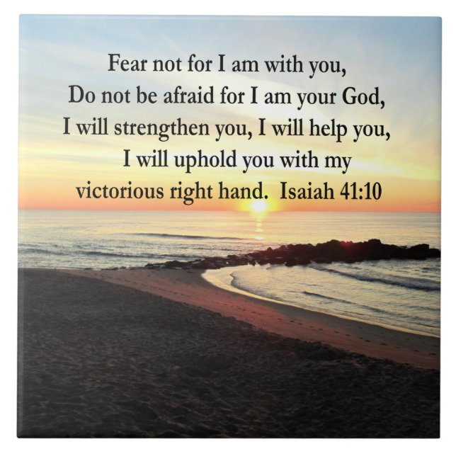 CARREAU ISAIAH PACIFIQUE 41:10 PHOTO DE SUNRISE (Devant)