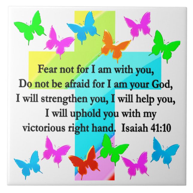 CARREAU ISAIAH RELIGIEUX 41:10 SCRIPTURE VERSE (Devant)